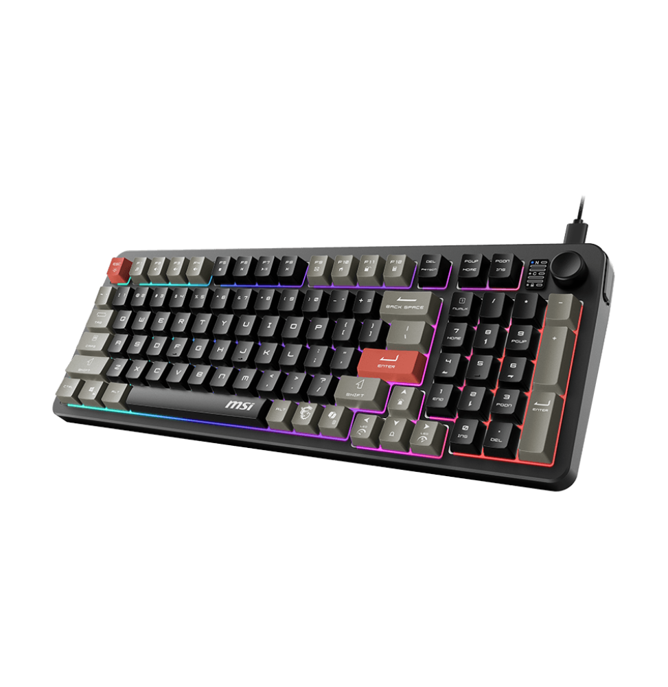 CLAVIER GAMING RÉTROÉCLAIRÉ MSI FORGE GK110 - AZERTY (S11-04FR254-HH9)