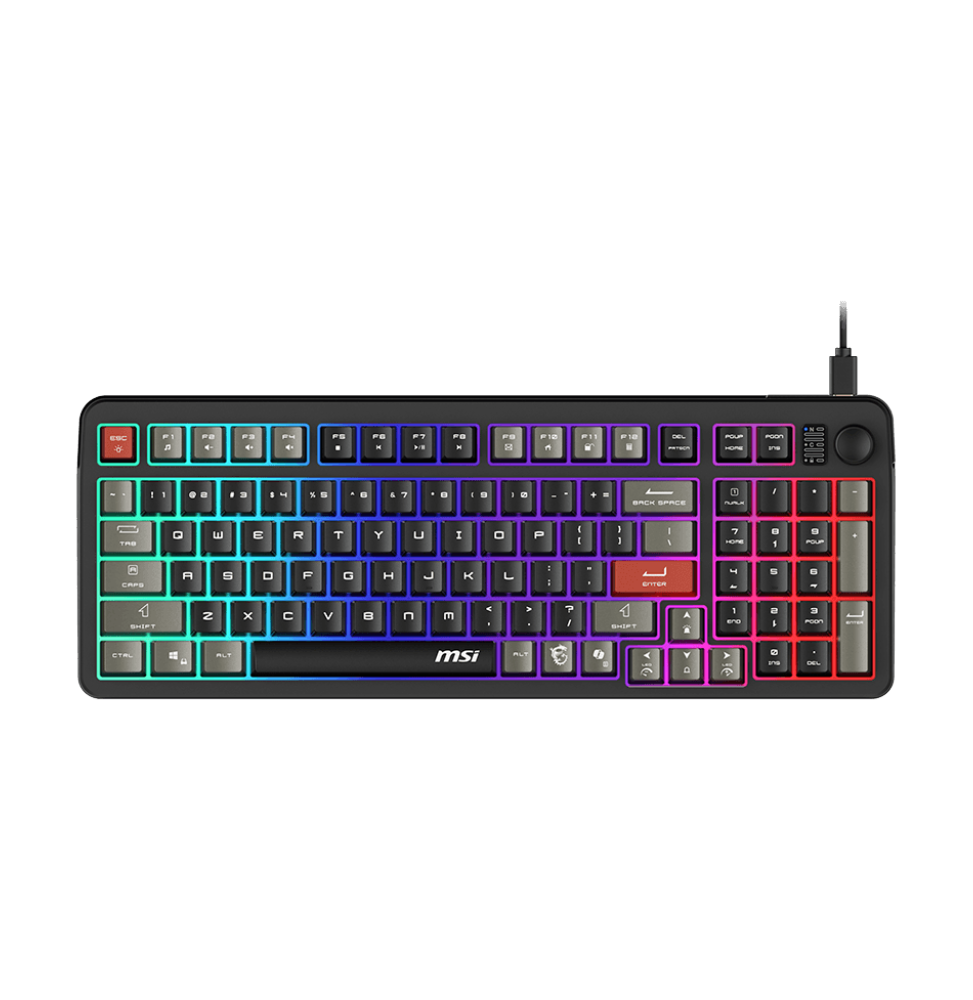 CLAVIER GAMING RÉTROÉCLAIRÉ MSI FORGE GK110 - AZERTY (S11-04FR254-HH9)