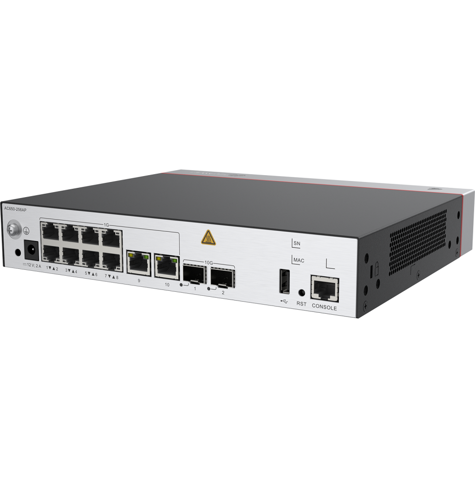 CONTRÔLEUR D'ACCÈS SANS FIL HUAWEI AC650-256AP AVEC 10 PORTS GE ET 2 PORTS SFP+ 10GE (02355NCH)
