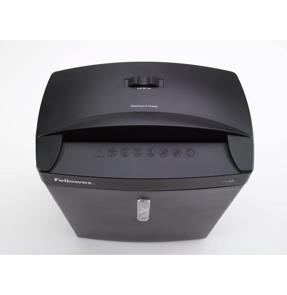 DESTRUCTEUR FELLOWES POWERSHRED® P-33S — SÉCURITÉ P-2 · 15 L · 8 FEUILLES/PASSAGE