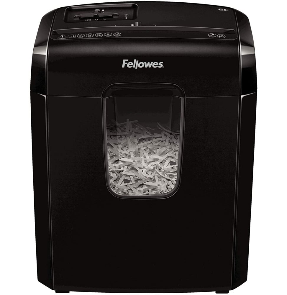 DESTRUCTEUR FELLOWES POWERSHRED® 6C — SÉCURITÉ P-4 · 11 L · 6 FEUILLES/PASSAGE