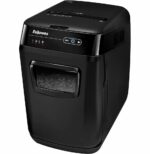 DESTRUCTEUR FELLOWES AUTOMAX™ 150C — SÉCURITÉ P-4 · 32 L · CHARGEUR AUTO 150 FEUILLES