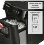 DESTRUCTEUR FELLOWES AUTOMAX™ 150C — SÉCURITÉ P-4 · 32 L · CHARGEUR AUTO 150 FEUILLES – Image 4
