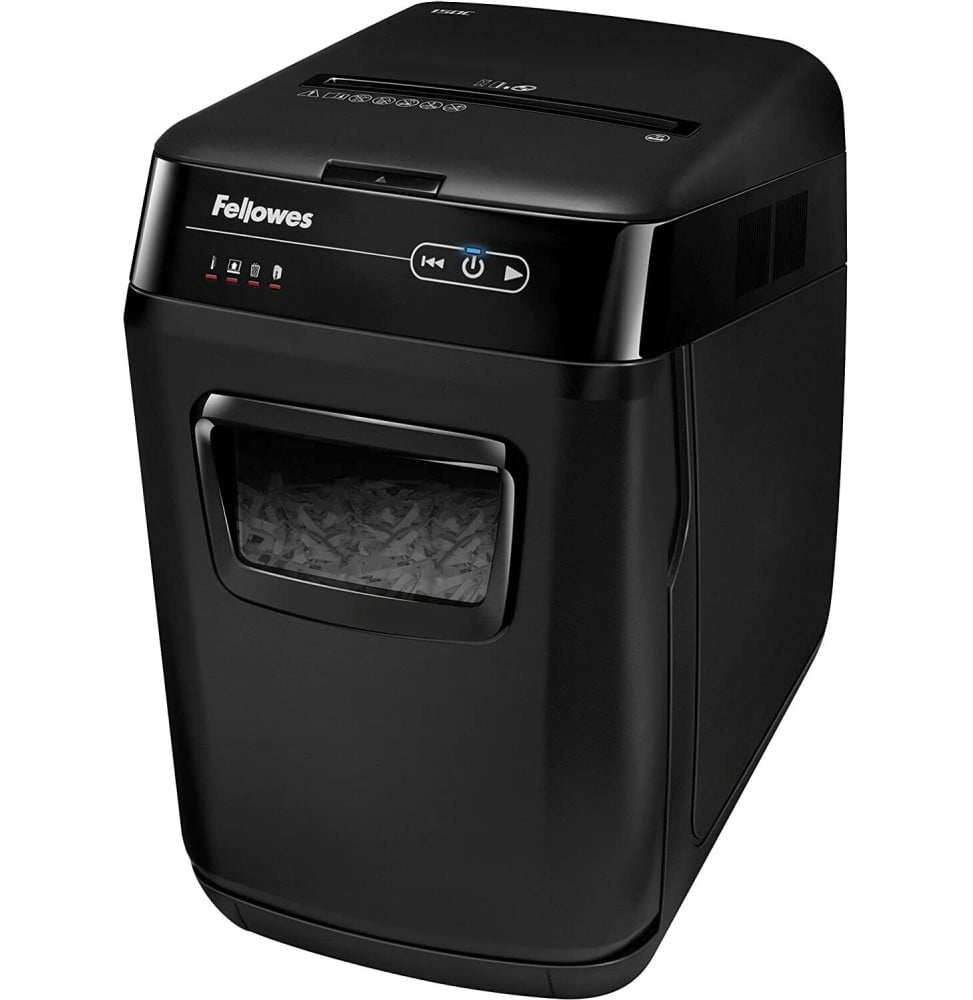 DESTRUCTEUR FELLOWES AUTOMAX™ 150C — SÉCURITÉ P-4 · 32 L · CHARGEUR AUTO 150 FEUILLES