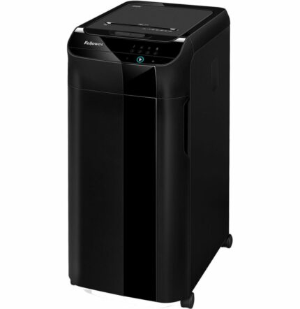 DESTRUCTEUR FELLOWES AUTOMAX™ 350C — SÉCURITÉ P-4 · 68 L · CHARGEUR AUTO 350 FEUILLES