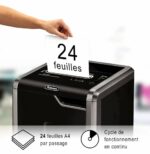 DESTRUCTEUR FELLOWES POWERSHRED® 225CI — SÉCURITÉ P-4 · 60 L · 24 FEUILLES/PASSAGE – Image 3