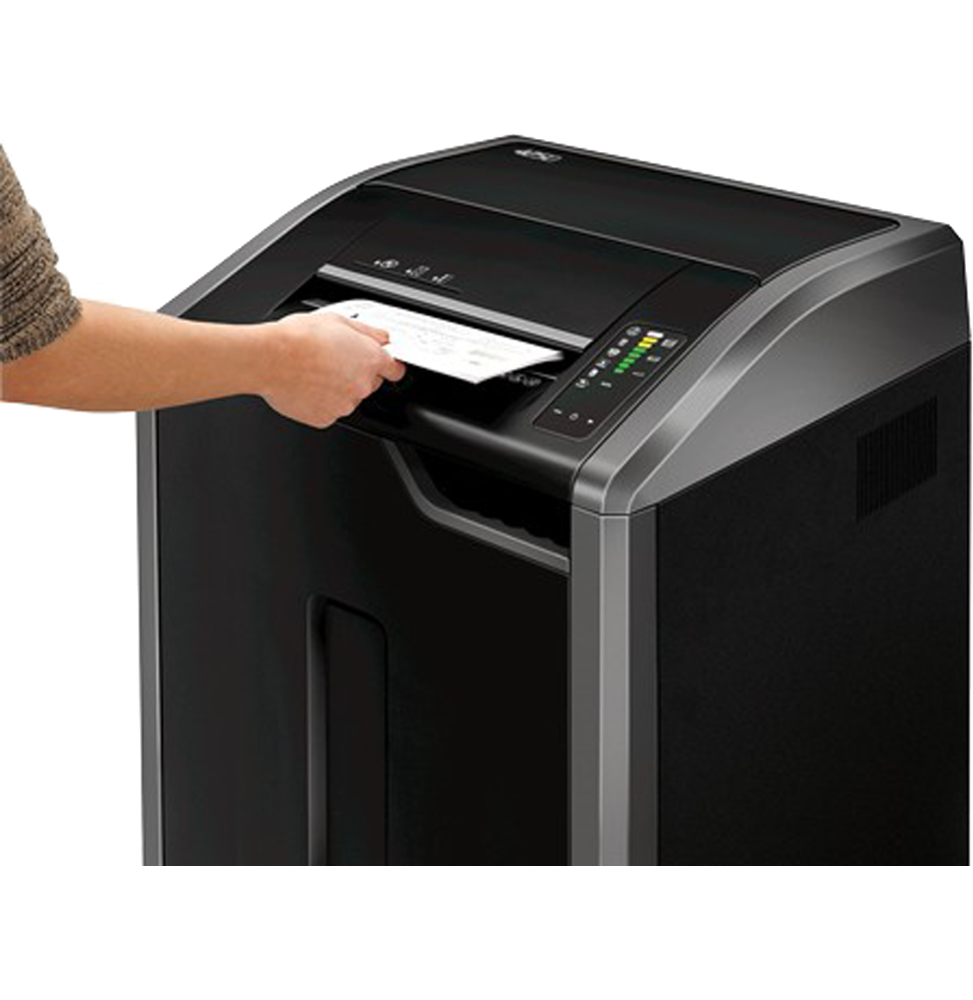 DESTRUCTEUR FELLOWES POWERSHRED® 425CI — SÉCURITÉ P-4 · 114 L · 32 FEUILLES/PASSAGE