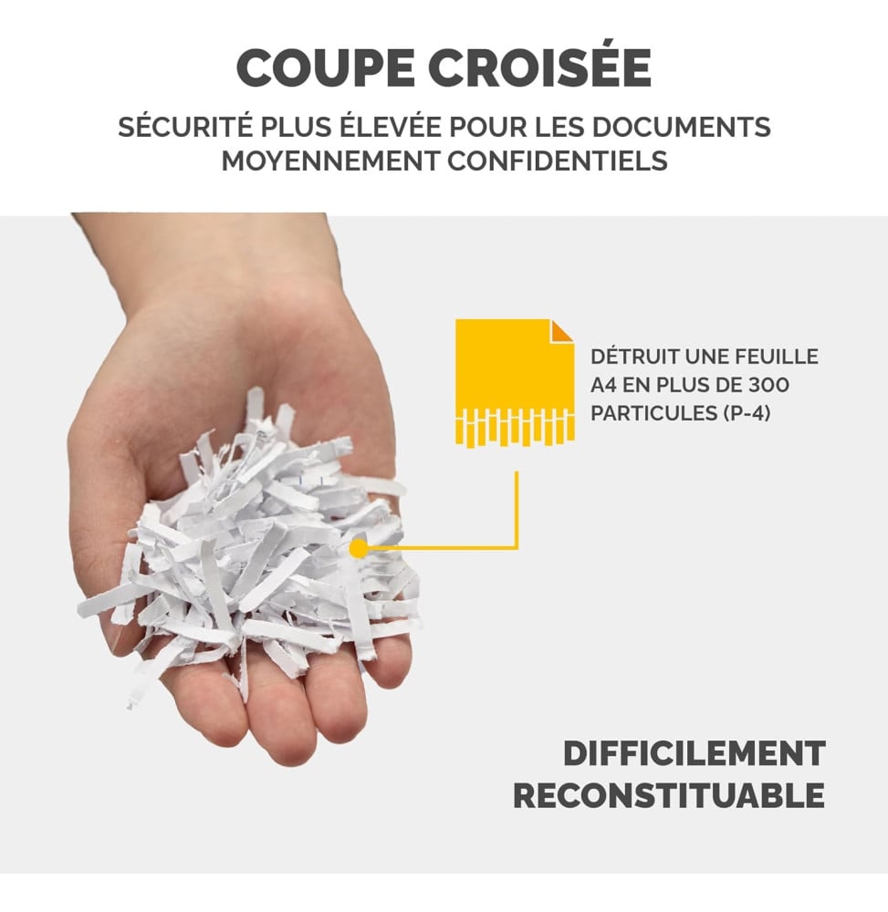 DESTRUCTEUR FELLOWES POWERSHRED® 99CI — SÉCURITÉ P-4 · 34 L · 18 FEUILLES/PASSAGE