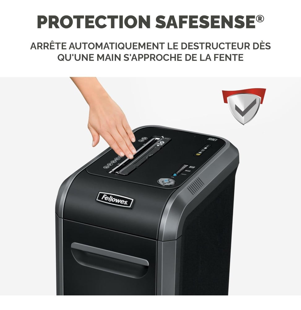 DESTRUCTEUR FELLOWES POWERSHRED® 99CI — SÉCURITÉ P-4 · 34 L · 18 FEUILLES/PASSAGE