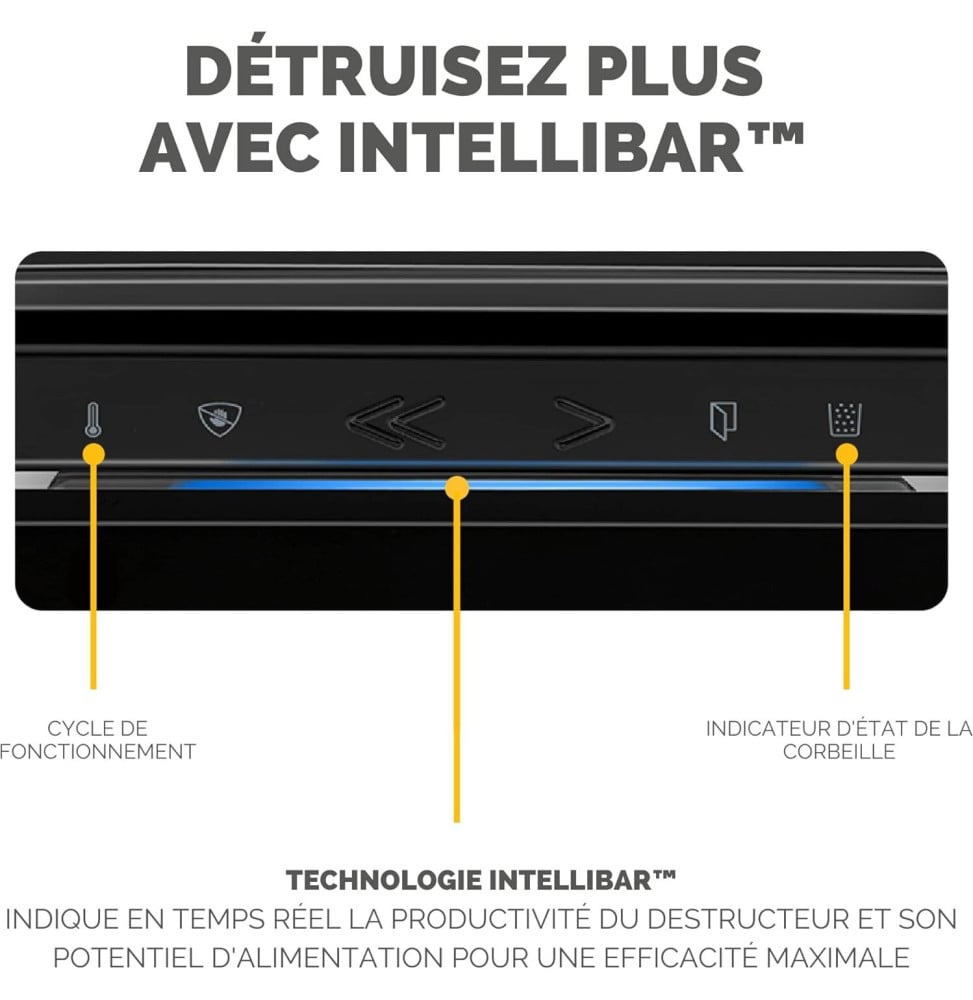 DESTRUCTEUR FELLOWES POWERSHRED® LX200 — SÉCURITÉ P-4 · 22 L · 12 FEUILLES/PASSAGE