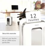 DESTRUCTEUR FELLOWES POWERSHRED® LX201 — SÉCURITÉ P-5 · 22 L · 12 FEUILLES/PASSAGE – Image 2