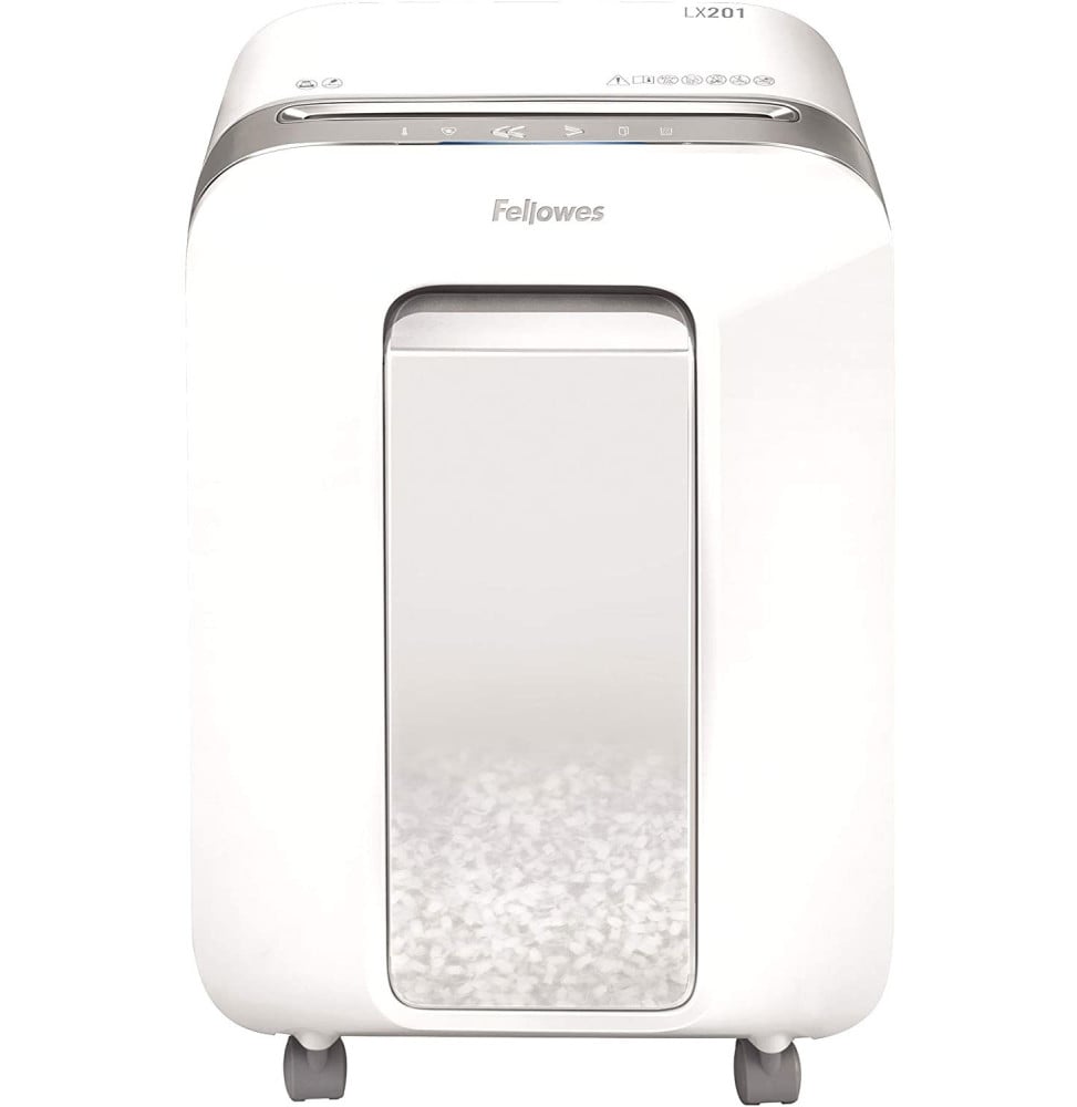 DESTRUCTEUR FELLOWES POWERSHRED® LX201 — SÉCURITÉ P-5 · 22 L · 12 FEUILLES/PASSAGE