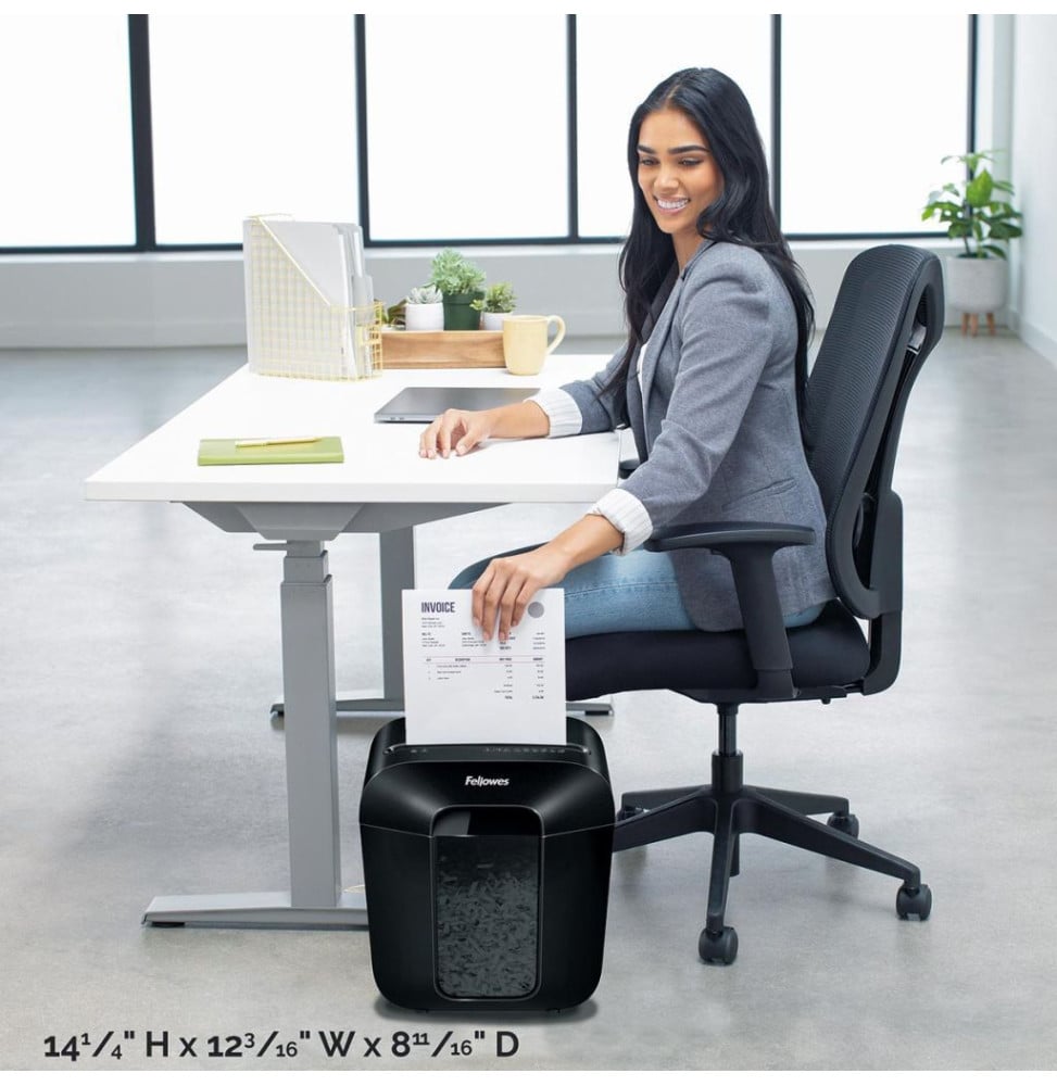 DESTRUCTEUR FELLOWES POWERSHRED® LX25 — SÉCURITÉ P-4 · 11,5 L · 6 FEUILLES/PASSAGE