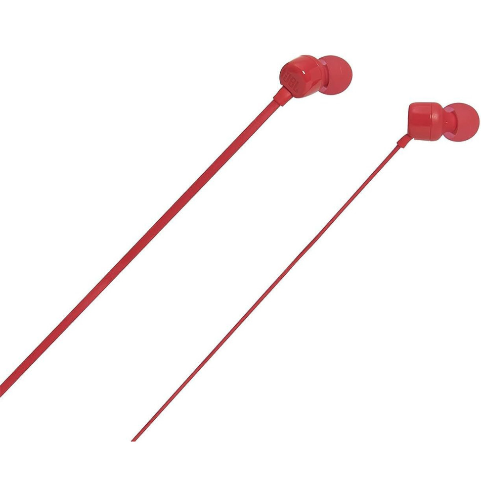 ÉCOUTEURS JBL TUNE 110 INTRA-AURICULAIRE ROUGE (JBLT110RED)