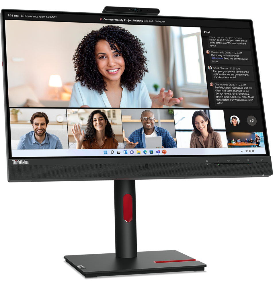 ÉCRAN 23,8" FULL HD LENOVO THINKVISION T24MV-30 AVEC WEBCAM (63D7UAT3EU)