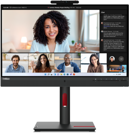 ÉCRAN 23,8" FULL HD LENOVO THINKVISION T24MV-30 AVEC WEBCAM (63D7UAT3EU)