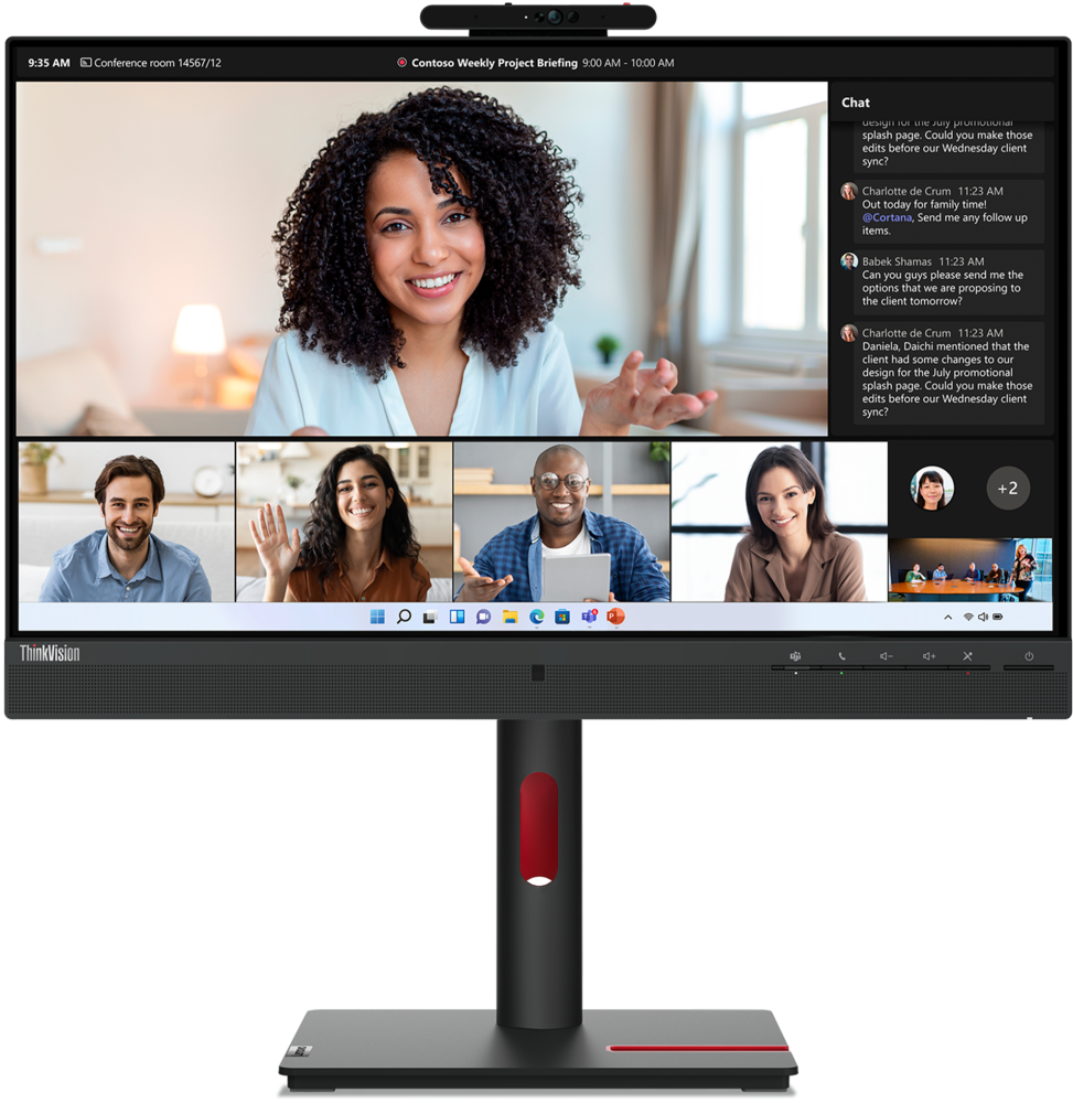 ÉCRAN 23,8" FULL HD LENOVO THINKVISION T24MV-30 AVEC WEBCAM (63D7UAT3EU)