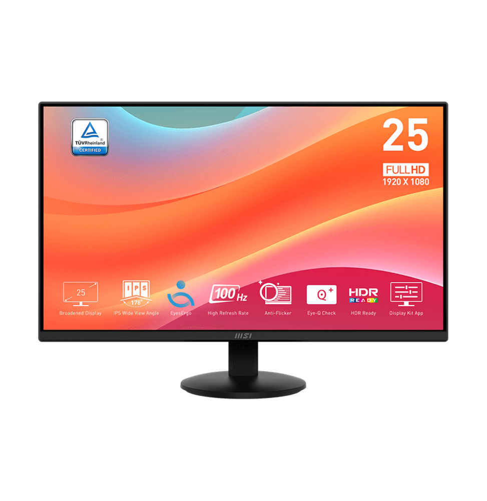 ÉCRAN 25" FULL HD MSI PRO MP252L (9S6-3PD7CT-012)