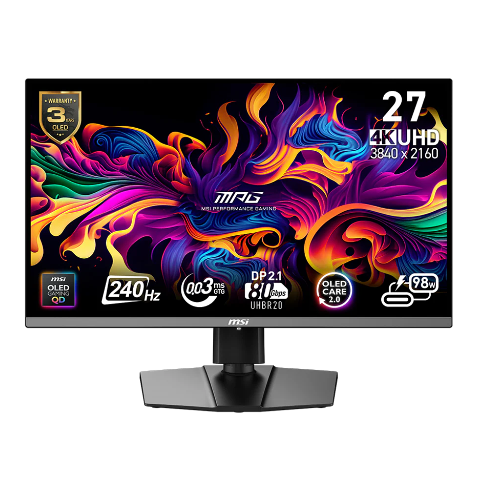 ÉCRAN GAMING 27" 4K ULTRAHD MSI MPG 272URX QD-OLED (9S6-3CD79A-054)