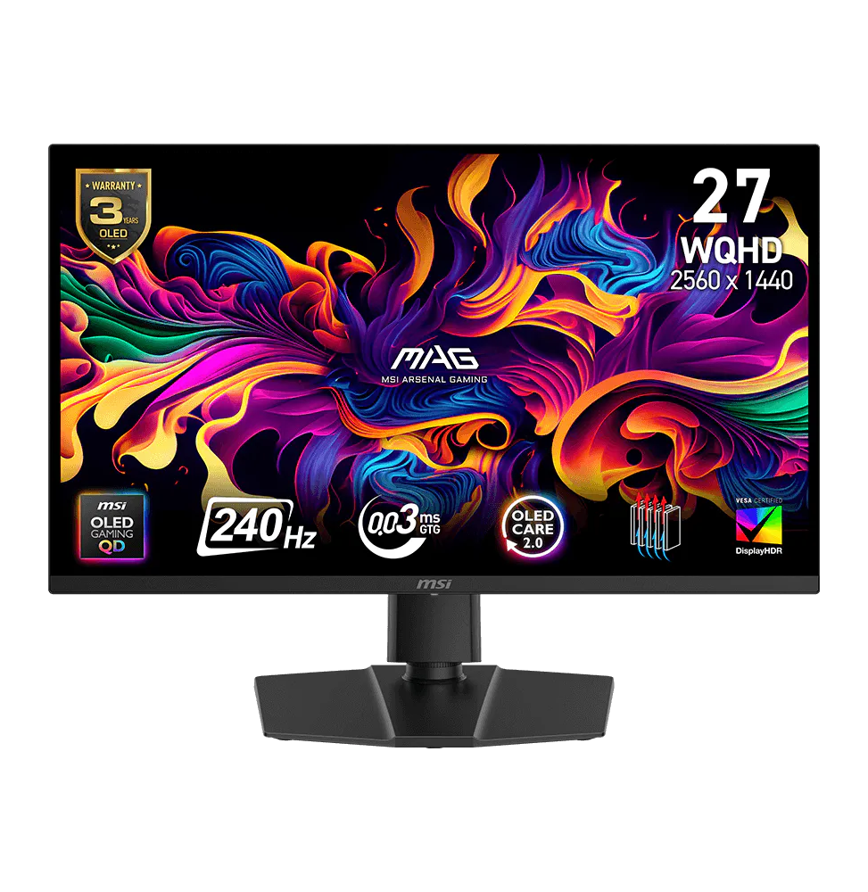 ÉCRAN GAMING 27" WQHD MSI MAG 273QP QD-OLED X24 (9S6-3CE69H-010)