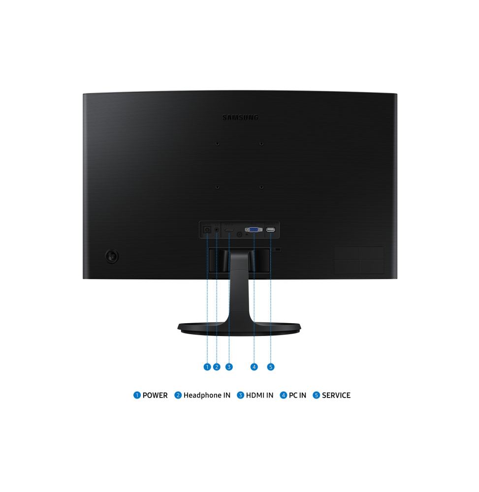 ÉCRAN INCURVÉ 24" SAMSUNG ESSENTIAL S3 S36GD FHD SERIE D (LS24D362GAMXUE)