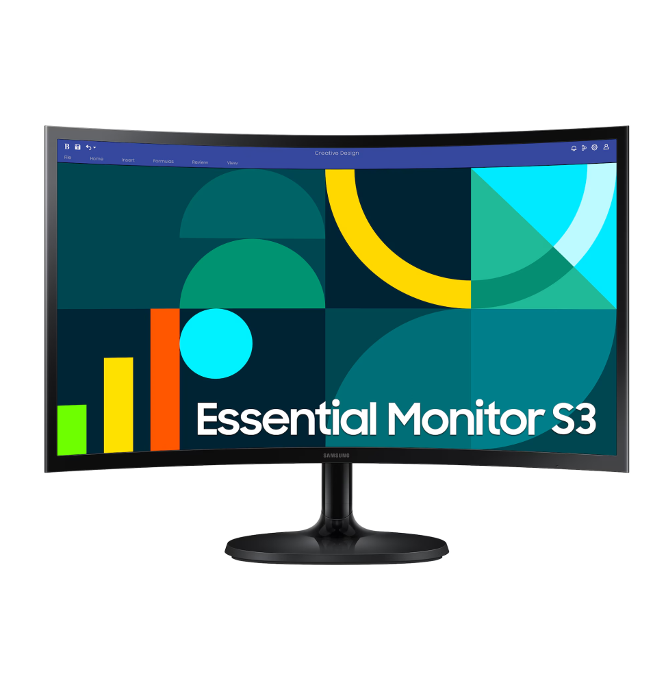 ÉCRAN INCURVÉ 24" SAMSUNG ESSENTIAL S3 S36GD FHD SERIE D (LS24D362GAMXUE)