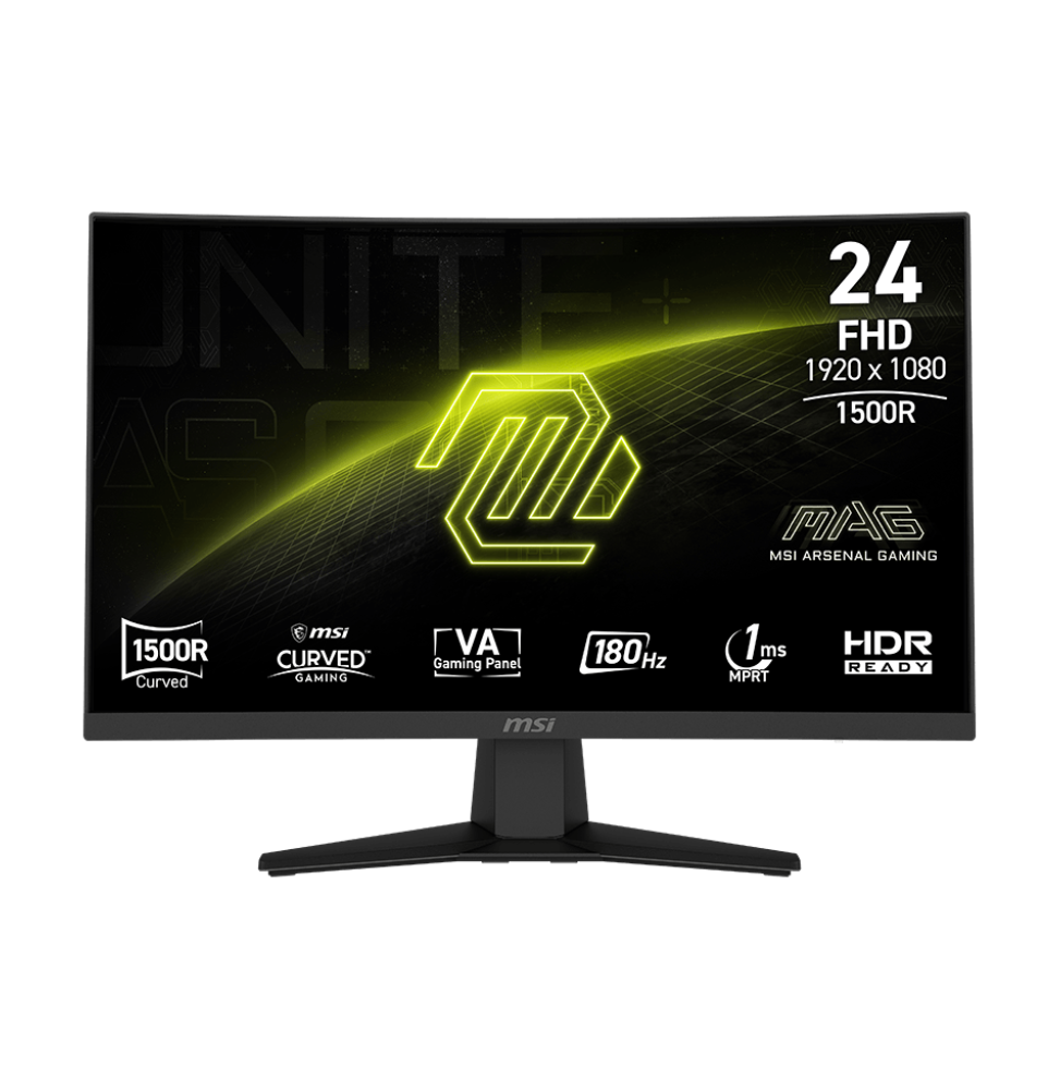 ÉCRAN INCURVÉ GAMING 24" FULL HD MSI MAG 244C (9S6-3BB31H-029)