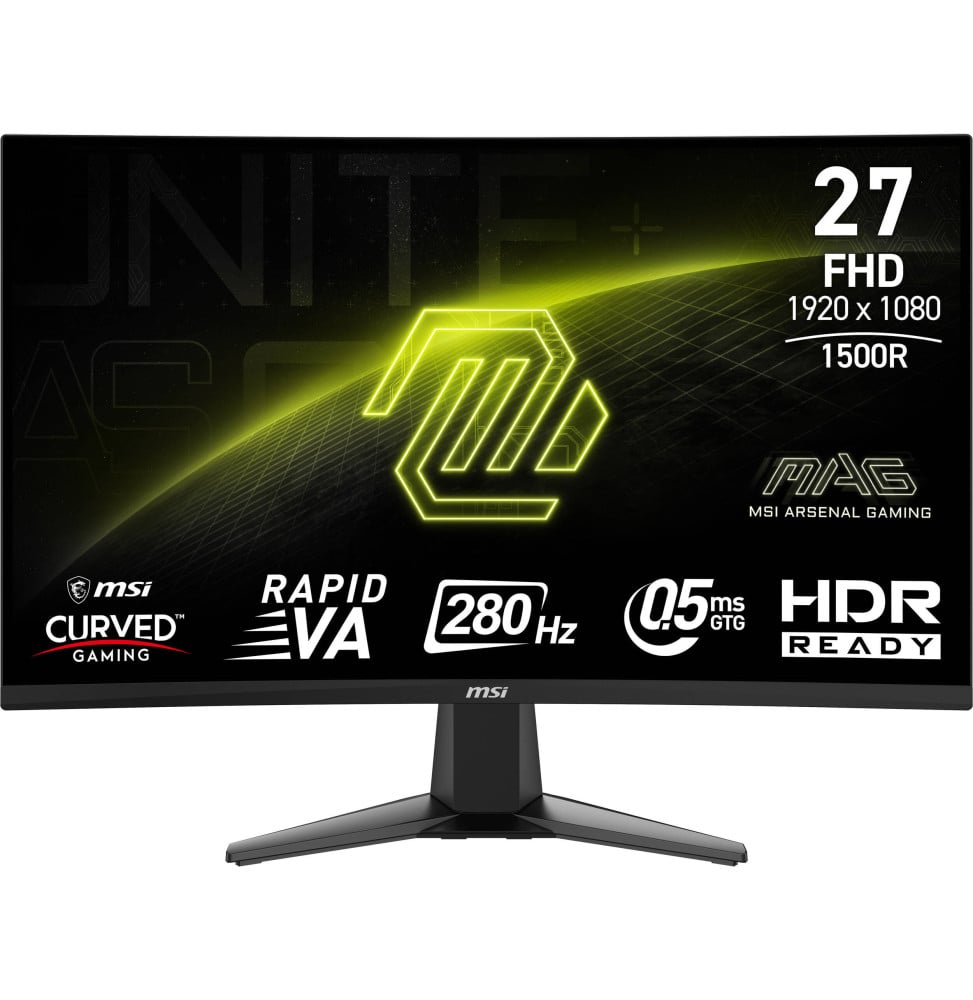 ÉCRAN INCURVÉ GAMING 27" FULL HD MSI MAG 276CXF (9S6-3CE01M-014)