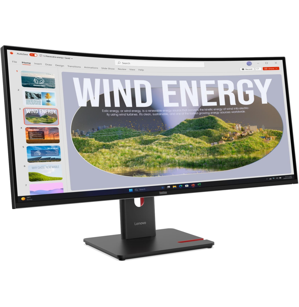 ÉCRAN INCURVÉ SMART 34" LENOVO THINKVISION T34WD-40 (64AEGAT1EU)