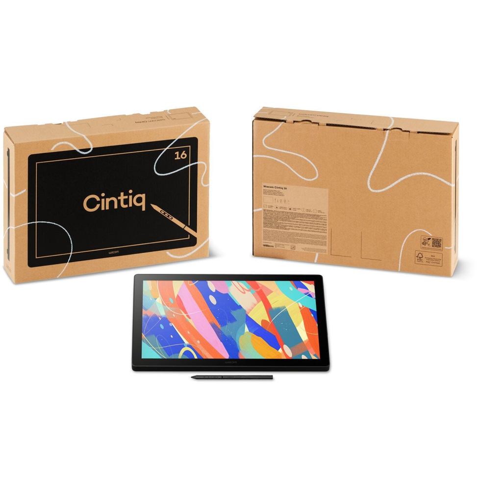 ÉCRAN INTERACTIF GRAPHIQUE À STYLET WACOM CINTIQ 16 (DTK168K0B)