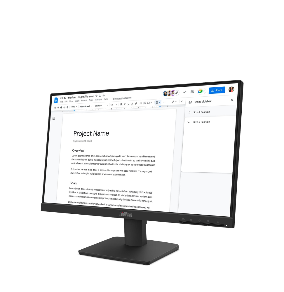 ÉCRAN PLAT 22" LENOVO THINKVISION S22-4E FULLHD (64CBKAT6EU)