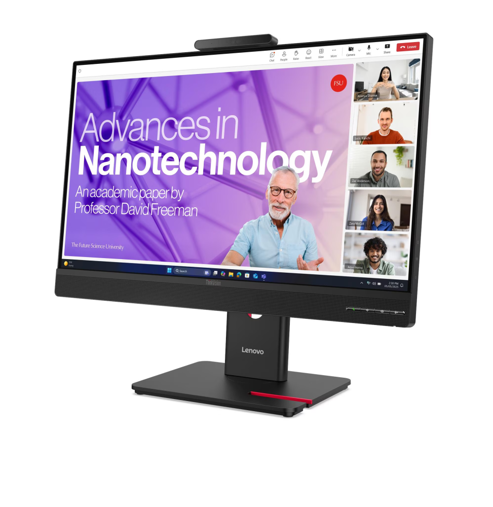 ÉCRAN PLAT 24" LENOVO THINKVISION T24-4V AVEC CAMÉRA 5MP ET MICROPHONE (64B6MAT1EU)