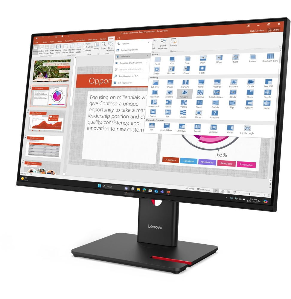 ÉCRAN PLAT 27" LENOVO THINKVISION T27-40 (64A5MAT6EU)