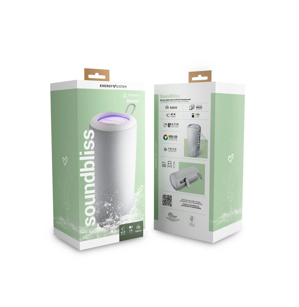 ENCEINTE PORTABLE BLUETOOTH ENERGY SISTEM SOUNDBLISS - BLANC (457854)