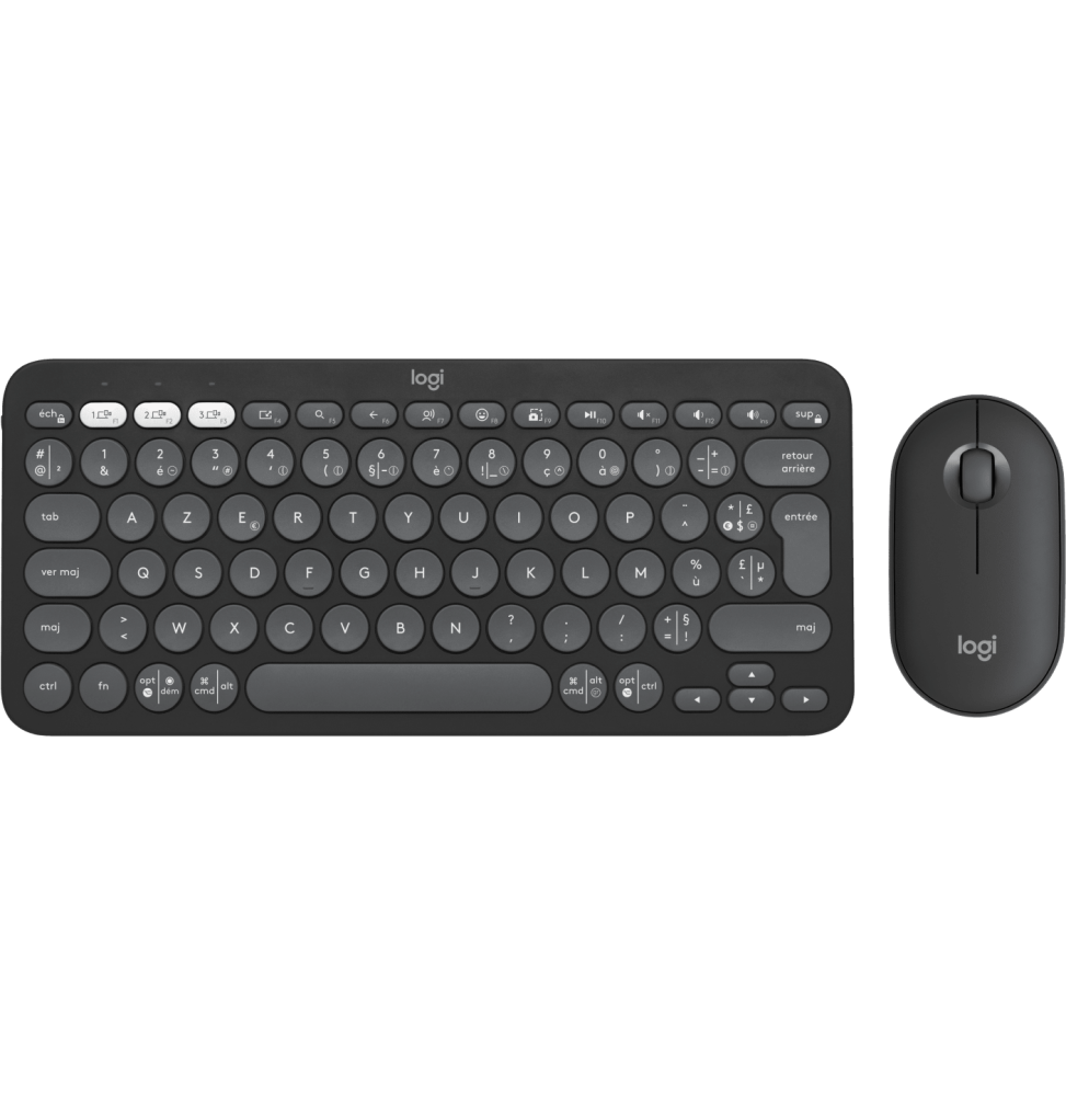 ENSEMBLE CLAVIER ET SOURIS SANS FIL LOGITECH PEBBLE 2 COMBO