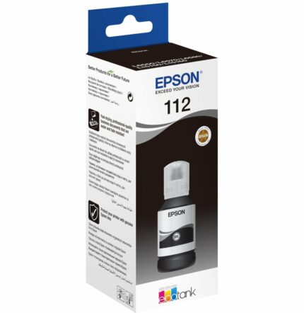 EPSON 112 NOIR - BOUTEILLE D'ENCRE EPSON ECOTANK D'ORIGINE (C13T06C14A)