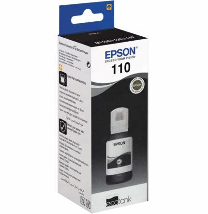 EPSON 110 NOIR - BOUTEILLE D'ENCRE EPSON D'ORIGINE (C13T03P14A)