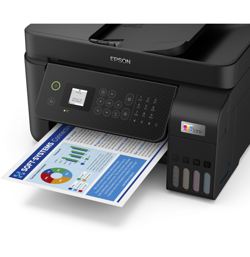 EPSON ECOTANK L5290 IMPRIMANTE PRO MULTIFONCTION À RÉSERVOIRS RECHARGEABLES (C11CJ65405)