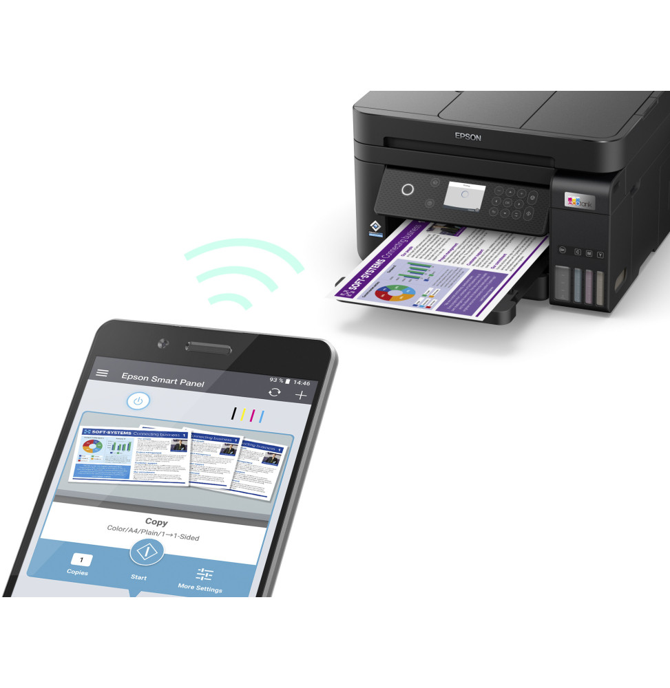 EPSON ECOTANK L6270 IMPRIMANTE PRO MULTIFONCTION À RÉSERVOIRS RECHARGEABLES (C11CJ61404)