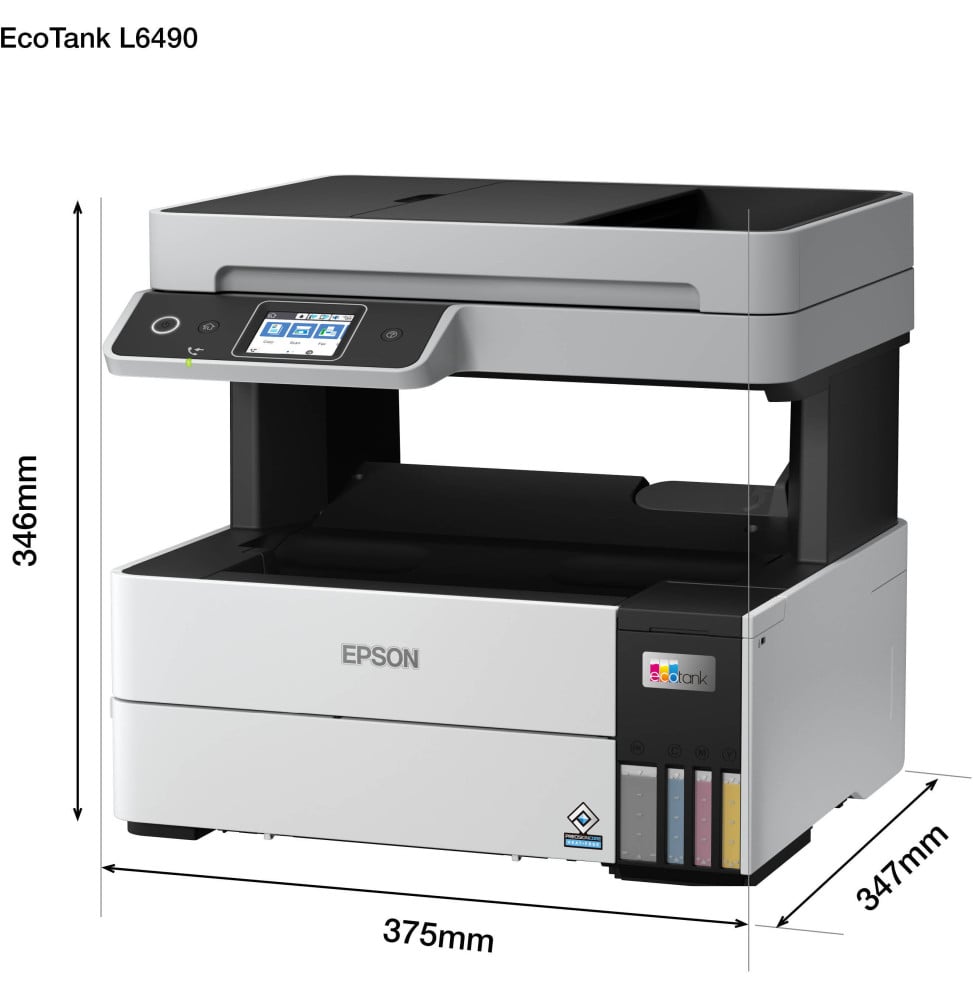 EPSON ECOTANK L6490 IMPRIMANTE MULTIFONCTION À RÉSERVOIRS RECHARGEABLES (C11CJ88404)