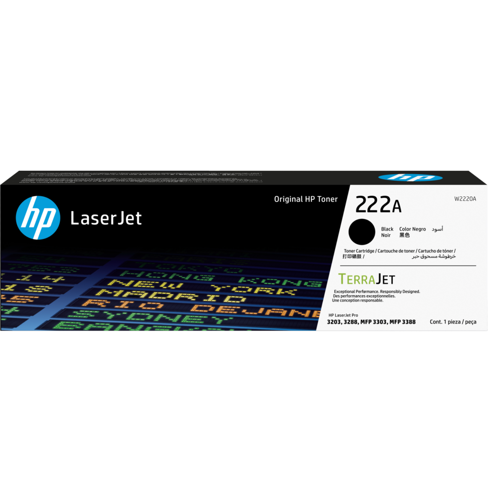 HP 222A NOIR (W2220A) - TONER HP LASERJET D'ORIGINE