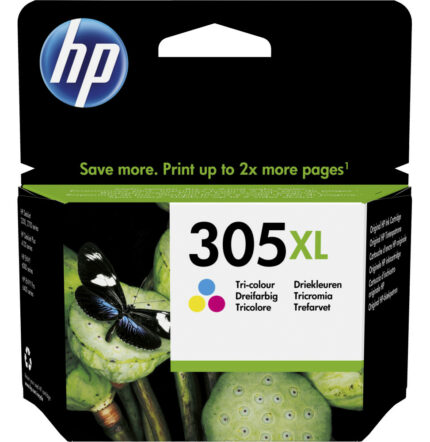 HP 305XL TROIS COULEURS - CARTOUCHE D'ENCRE GRANDE CAPACITÉ HP D'ORIGINE (3YM63AE)