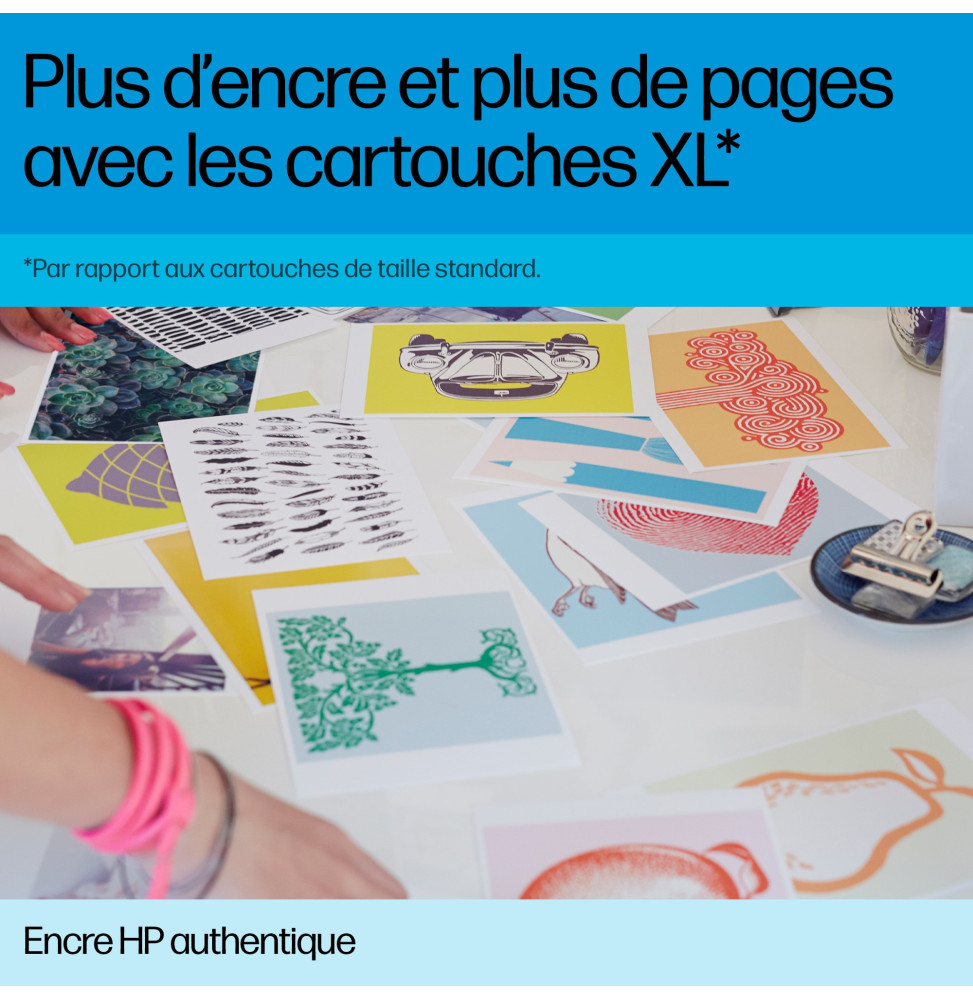 HP 47 TROIS COULEURS - CARTOUCHE D'ENCRE HP D'ORIGINE (6ZD61AE)