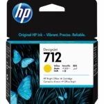 HP 712 JAUNE - CARTOUCHE D'ENCRE HP D'ORIGINE (3ED69A)