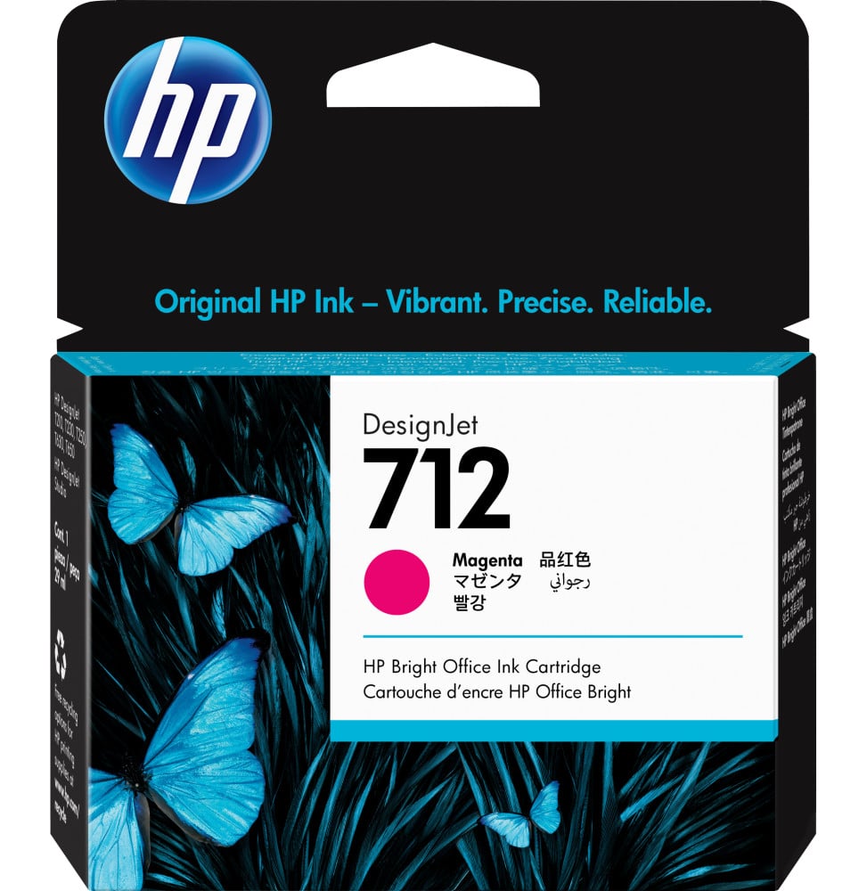 HP 712 MAGENTA - CARTOUCHE D'ENCRE HP D'ORIGINE (3ED68A)