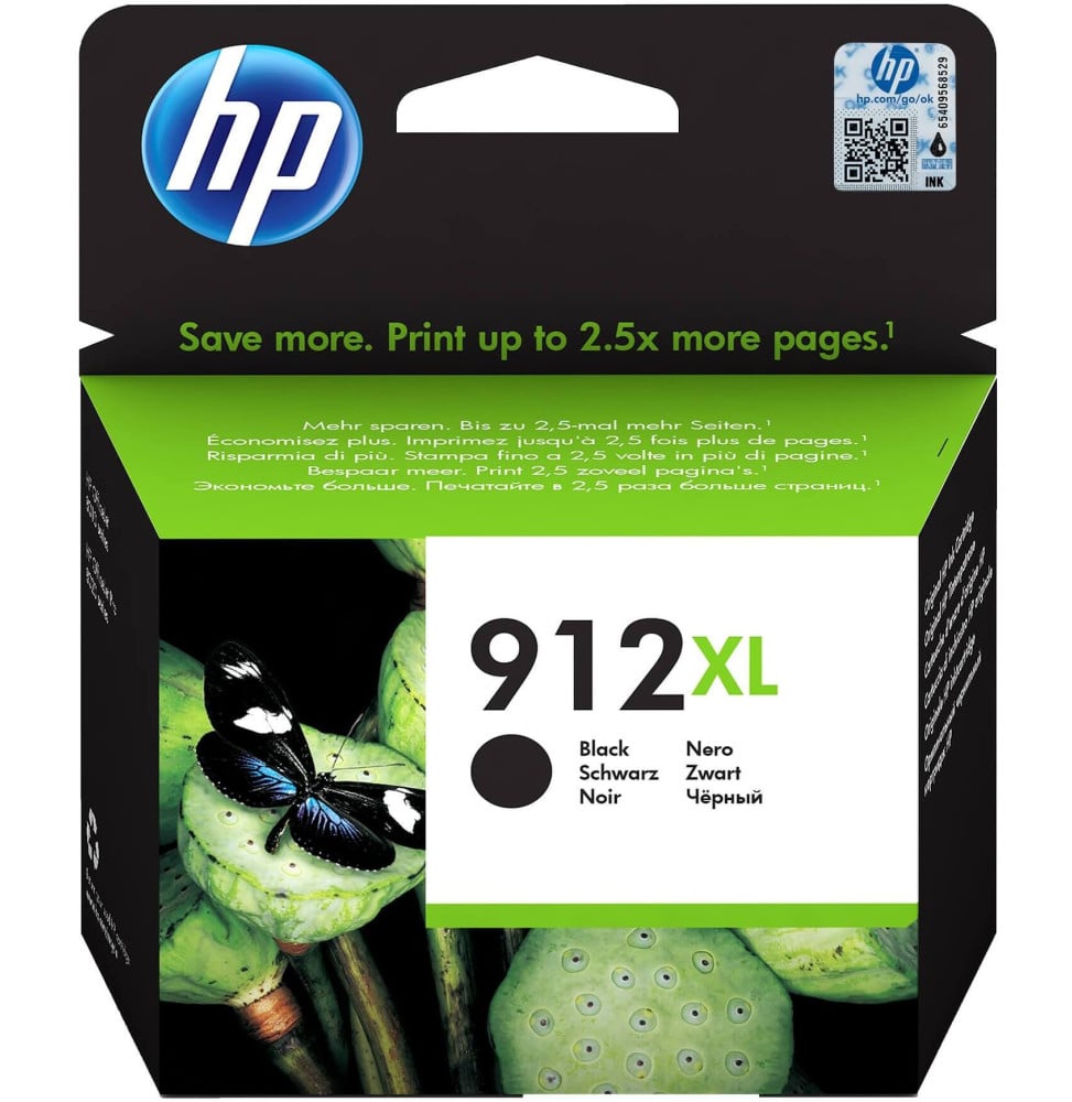 HP 912XL NOIR - CARTOUCHE D'ENCRE HP D'ORIGINE (3YL84AE)