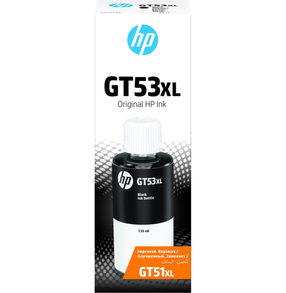 HP GT53XL NOIR - BOUTEILLE D'ENCRE GRANDE CAPACITÉ HP D'ORIGINE (1VV21AE)