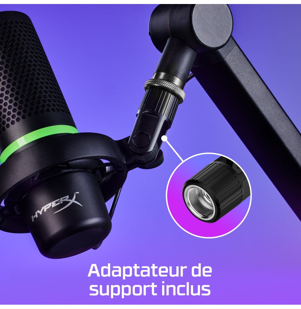 MICROPHONE USB – ÉCLAIRAGE RGB HYPERX DUOCAST (4P5E2AA)