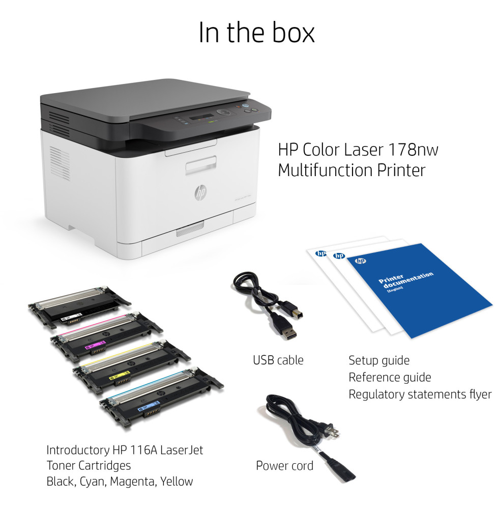 IMPRIMANTE MULTIFONCTION LASER COULEUR HP 178NW (4ZB96A)