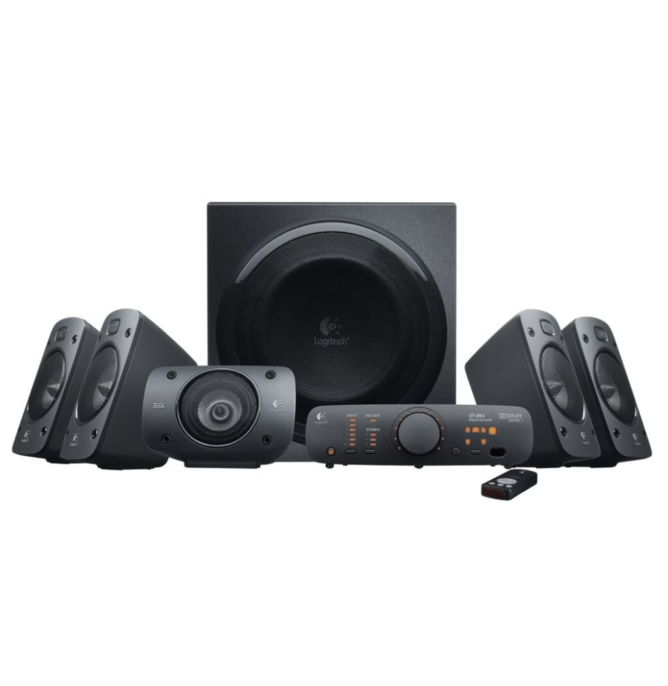 LOGITECH SPEAKER SYSTEM Z906 - 5.1 - THX 500 WATTS AVEC TÉLÉCOMMANDE SANS FIL